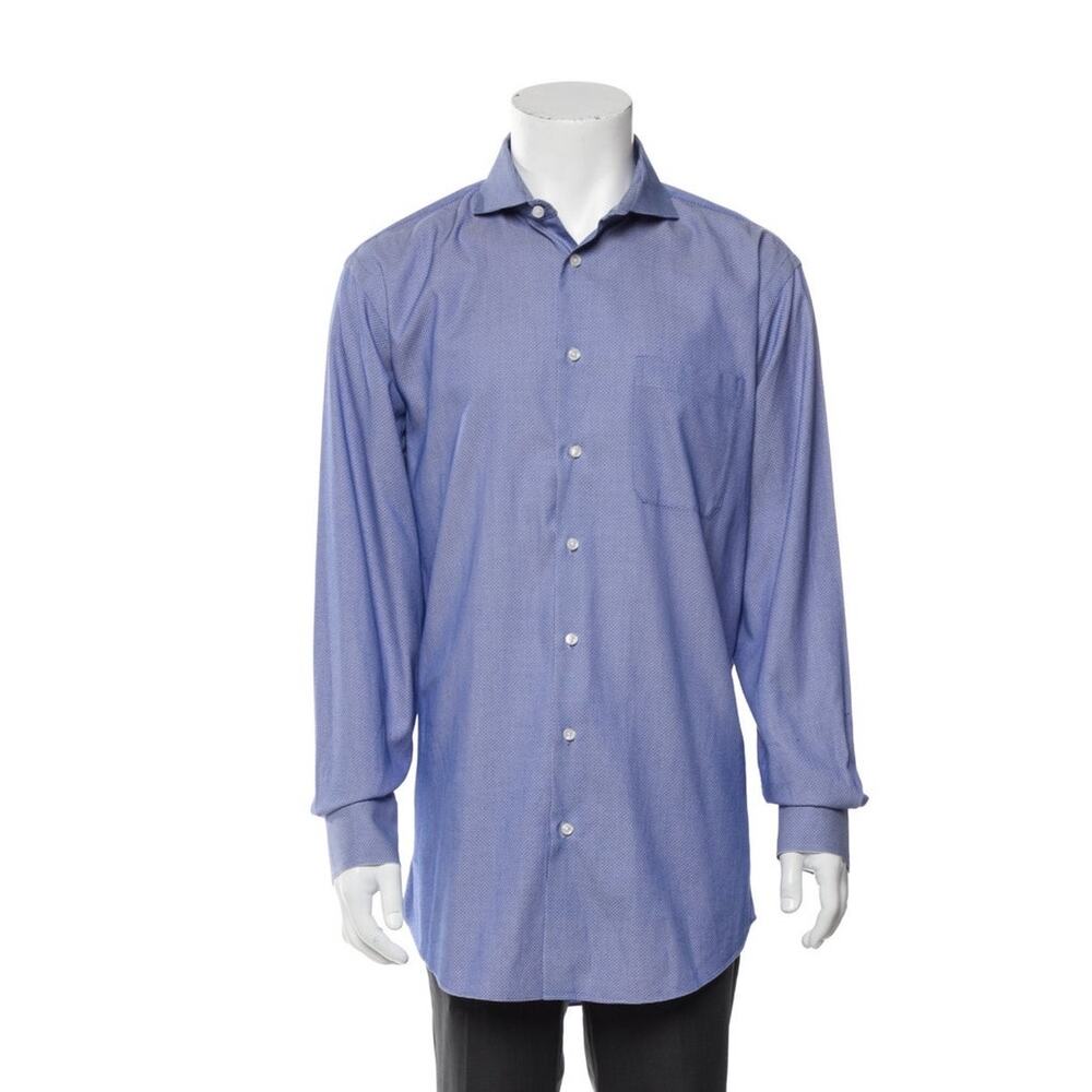 Neiman Marcus Blue Men's Dress Shirt Size 16.5 34/35